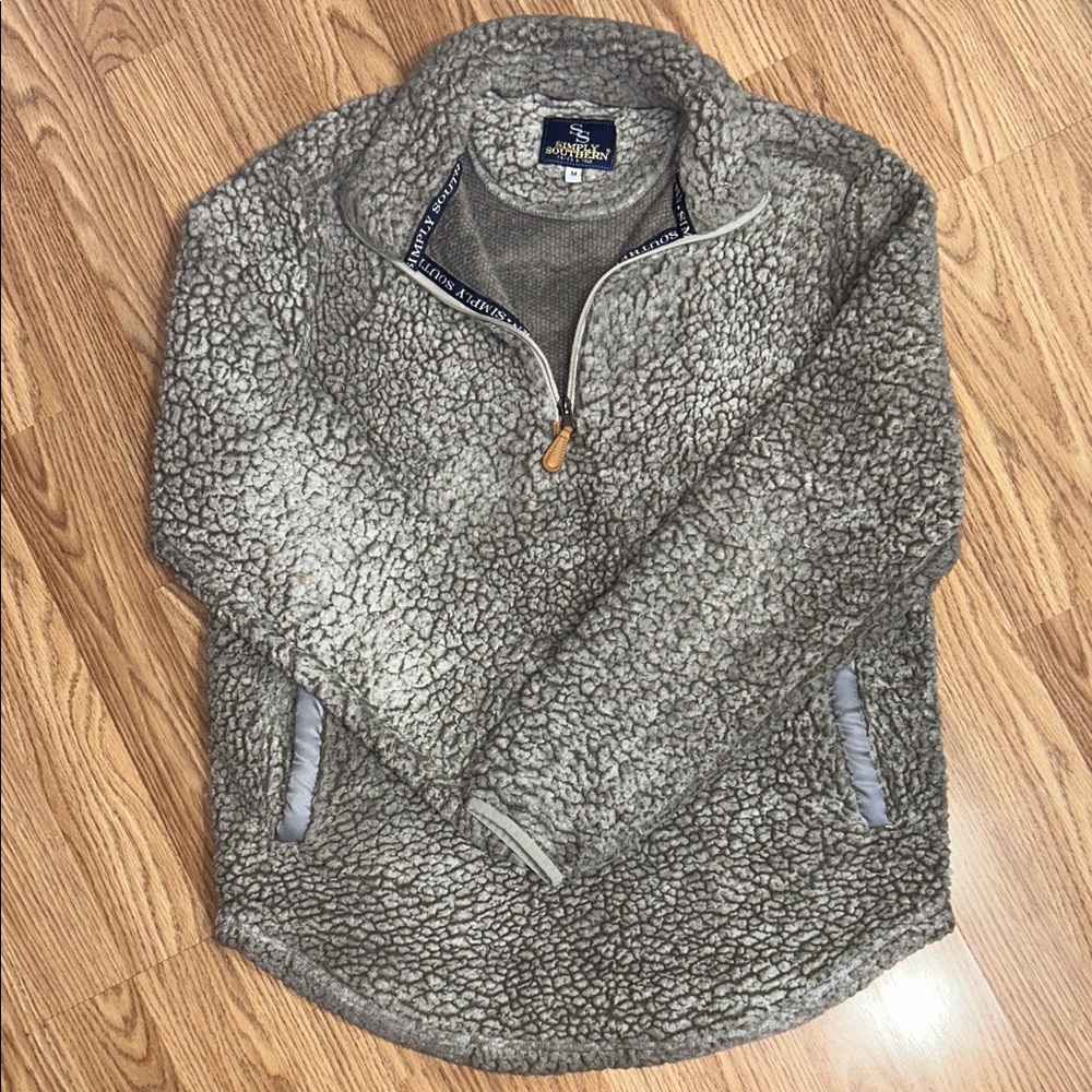 Simply Southern Charcoal Sherpa Hoodie